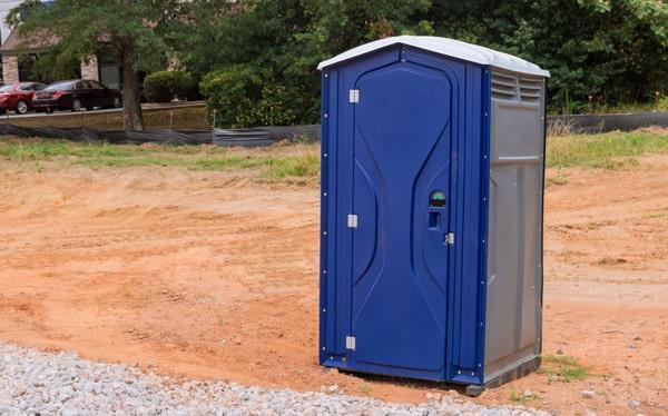 short-term porta potties should be serviced frequently, typically once a week